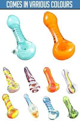 Picture of GLASS PIPE 3 INCHES ASSORTED COLOURS