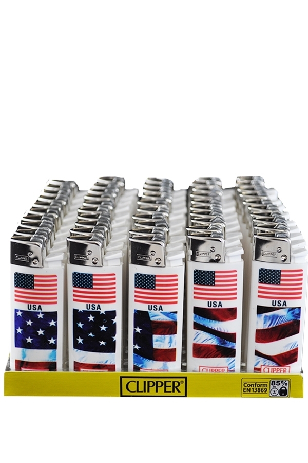 Vanpak Ltd.. CLIPPER LIGHTER USA FLAG 50S