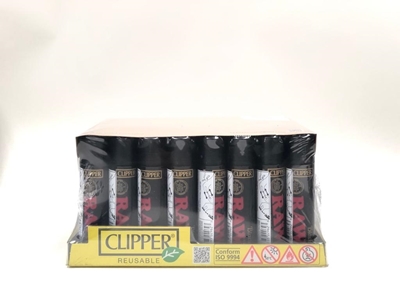 Picture of Clipper  Lighters RAW Black - 48 Pack Display Case