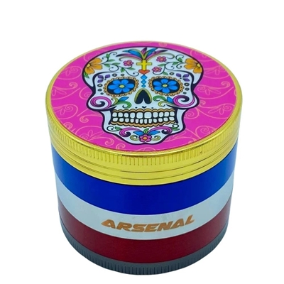 Picture of Grinder Rainbow Sugar Skull 52mm 4-Piece