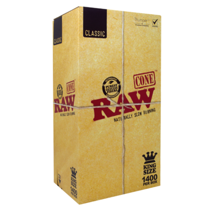 RAW Black Tin Gift Set – 12 King Size Cones + Cone Loader Included